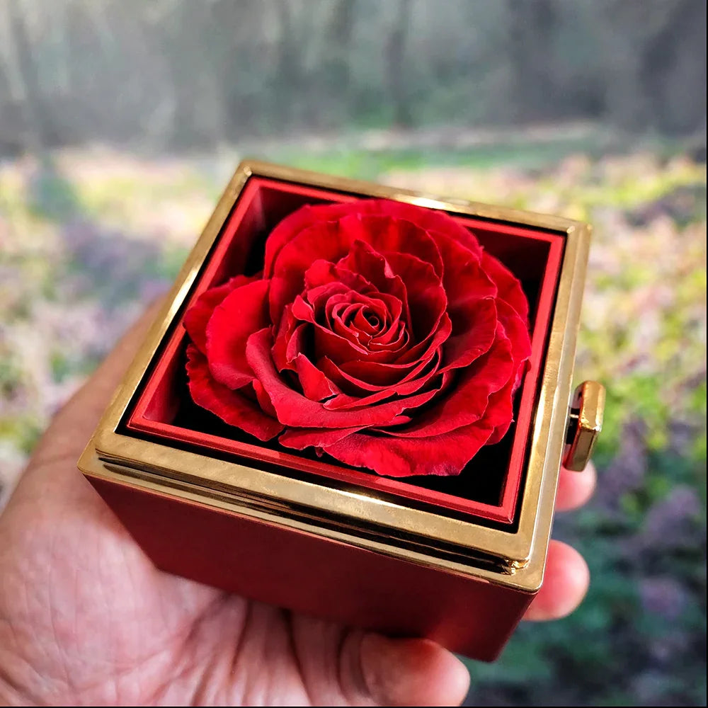To My Dearest Mother - Love Knot with Rotating Rose Gift Box - SLDDL0110 - Sunshine Letters Co