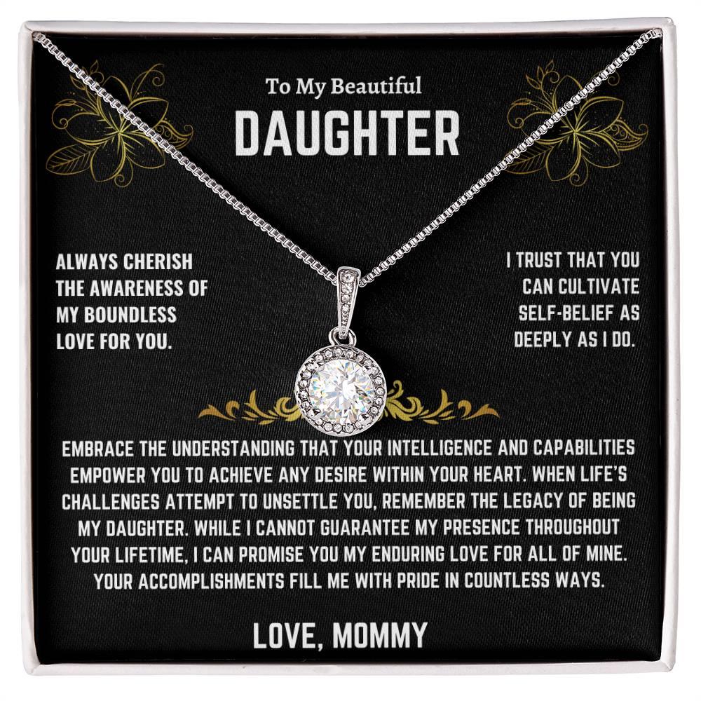To My Beautiful Daughter - Eternal Hope Necklace - Gift Set - SLDDL0015 - Sunshine Letters Co