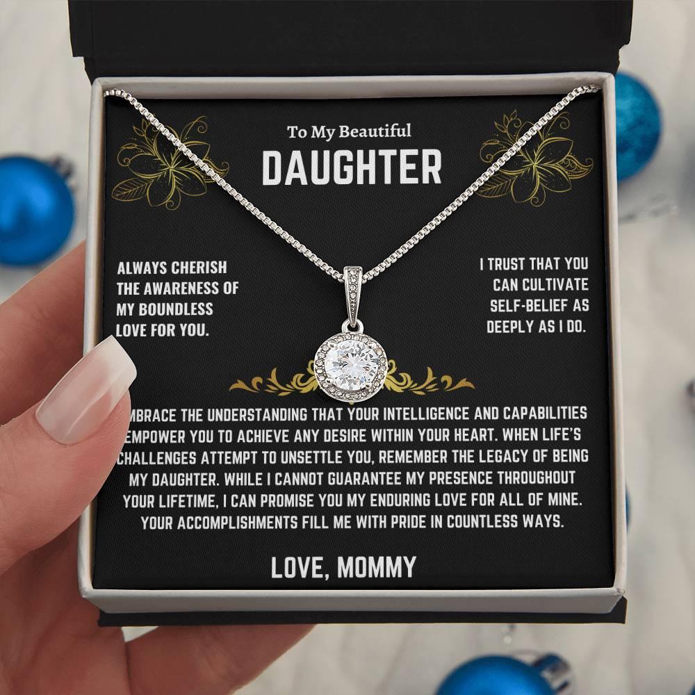 To My Beautiful Daughter - Eternal Hope Necklace - Gift Set - SLDDL0015 - Sunshine Letters Co