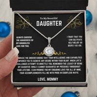 To My Beautiful Daughter - Eternal Hope Necklace - Gift Set - SLDDL0015 - Sunshine Letters Co