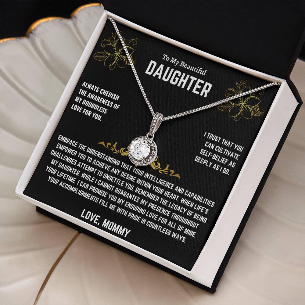 To My Beautiful Daughter - Eternal Hope Necklace - Gift Set - SLDDL0015 - Sunshine Letters Co