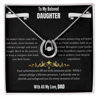To My Beloved Daughter - Lucky in Love Necklace Gift Set - SLDDL0009 - Sunshine Letters Co