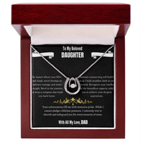 To My Beloved Daughter - Lucky in Love Necklace Gift Set - SLDDL0009 - Sunshine Letters Co