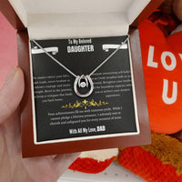 To My Beloved Daughter - Lucky in Love Necklace Gift Set - SLDDL0009 - Sunshine Letters Co
