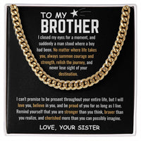 To My Brother - Cuban Link Chain - Gift Set - SLDDL0040 - Sunshine Letters Co