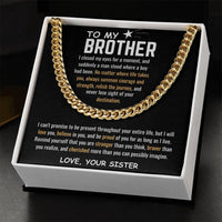 To My Brother - Cuban Link Chain - Gift Set - SLDDL0040 - Sunshine Letters Co