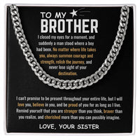 To My Brother - Cuban Link Chain - Gift Set - SLDDL0039 - Sunshine Letters Co