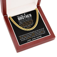 To My Brother - Cuban Link Chain - Gift Set - SLDDL0040 - Sunshine Letters Co
