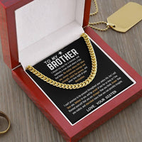 To My Brother - Cuban Link Chain - Gift Set - SLDDL0040 - Sunshine Letters Co