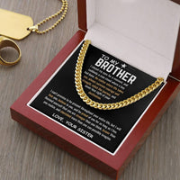 To My Brother - Cuban Link Chain - Gift Set - SLDDL0040 - Sunshine Letters Co