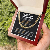 To My Brother - Cuban Link Chain - Gift Set - SLDDL0040 - Sunshine Letters Co