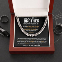 To My Brother - Cuban Link Chain - Gift Set - SLDDL0039 - Sunshine Letters Co