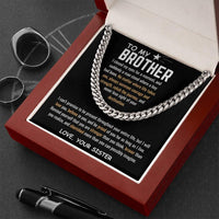 To My Brother - Cuban Link Chain - Gift Set - SLDDL0039 - Sunshine Letters Co