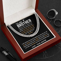 To My Brother - Cuban Link Chain - Gift Set - SLDDL0039 - Sunshine Letters Co