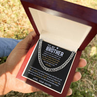 To My Brother - Cuban Link Chain - Gift Set - SLDDL0039 - Sunshine Letters Co