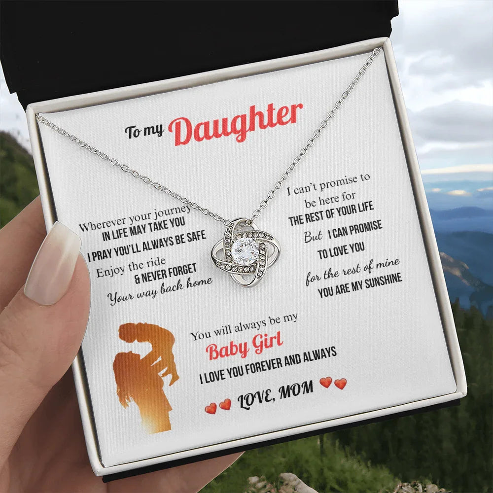 A Letter To My Daughter - Love Knot Necklace - Gift Set - SLDDL0131