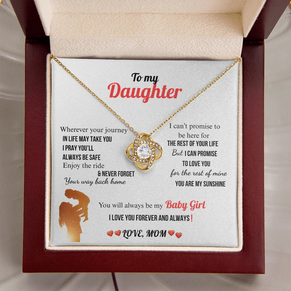 A Letter To My Daughter - Love Knot Necklace - Gift Set - SLDDL0132