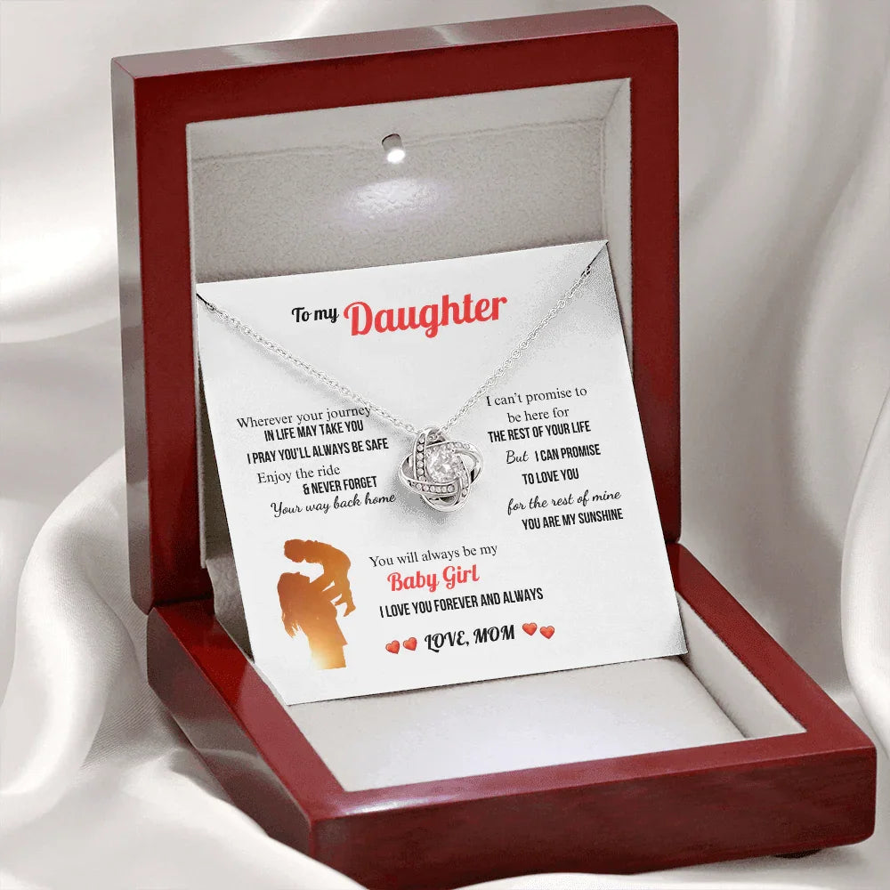 A Letter To My Daughter - Love Knot Necklace - Gift Set - SLDDL0131