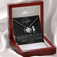 To My Daughter - Love Knot Necklace Gift Set - SLDDL0044 - Sunshine Letters Co