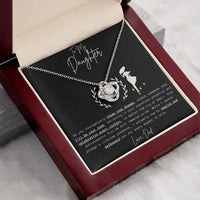 To My Daughter - Love Knot Necklace Gift Set - SLDDL0044 - Sunshine Letters Co