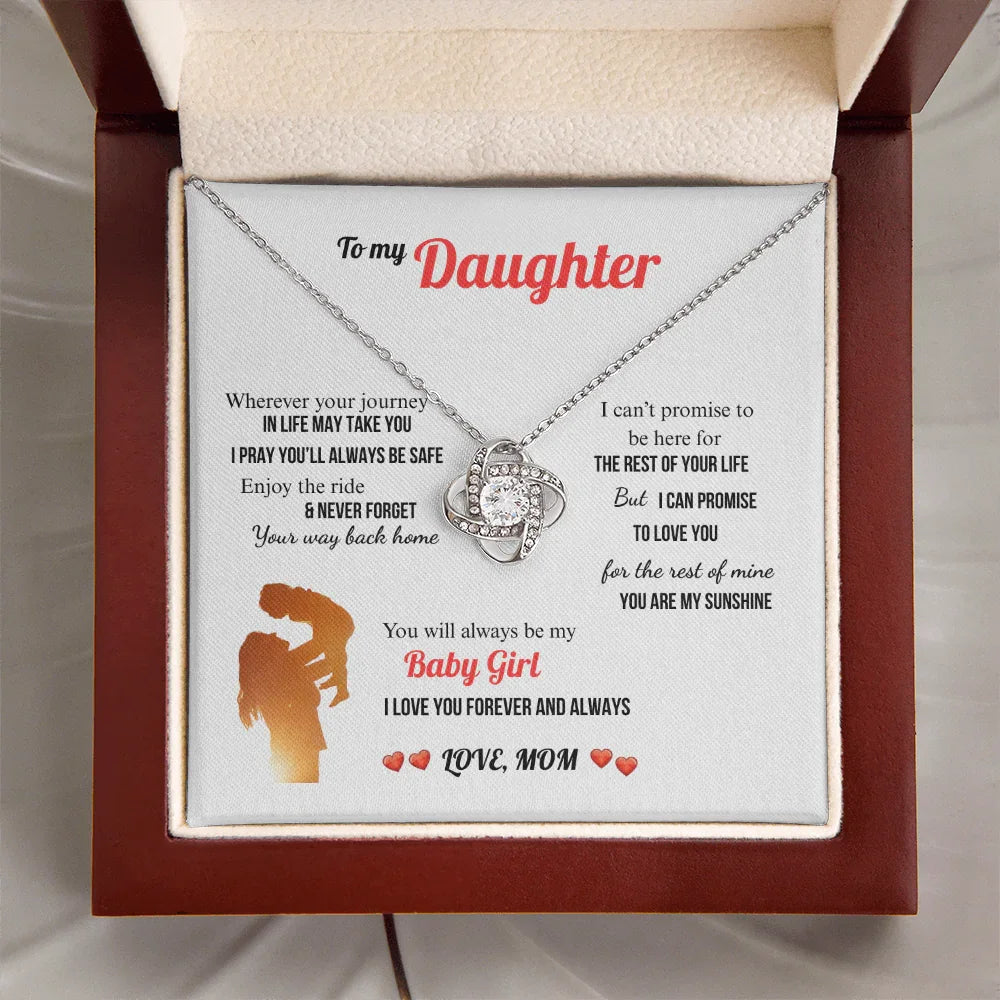 A Letter To My Daughter - Love Knot Necklace - Gift Set - SLDDL0131