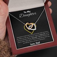 To My Daughter - Interlocking Hearts Necklace Gift Set - SLDDL0047 - Sunshine Letters Co