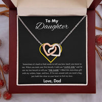 To My Daughter - Interlocking Hearts Necklace Gift Set - SLDDL0047 - Sunshine Letters Co