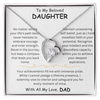 To My Beloved Daughter - Forever Love Necklace Gift Set - SLDDL0006 - Sunshine Letters Co